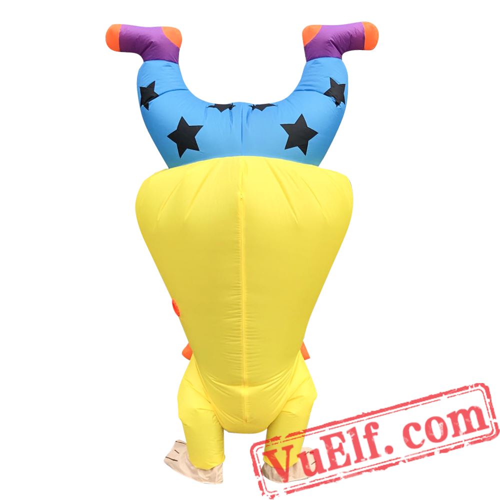 Adult Funny Handstand Clown Inflatable Blow Up Costume 0570