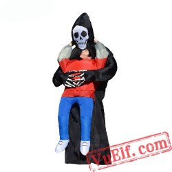 Adult Grim Reaper Halloween Inflatable Blow Up Costume