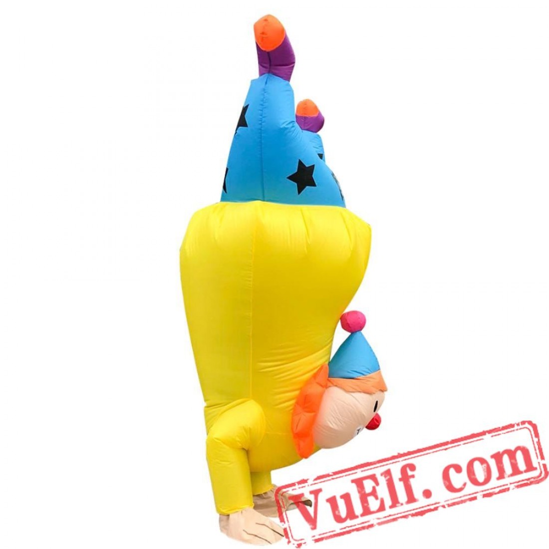 Adult Stand Upside Down Clown Inflatable Blow Up Costume 9946