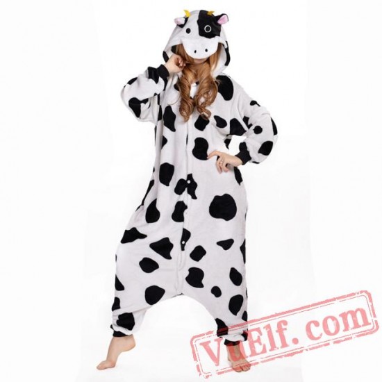 proyector portugués Conversacional Dairy Cow Kigurumi Onesie Pajamas Animal Pajama Costumes