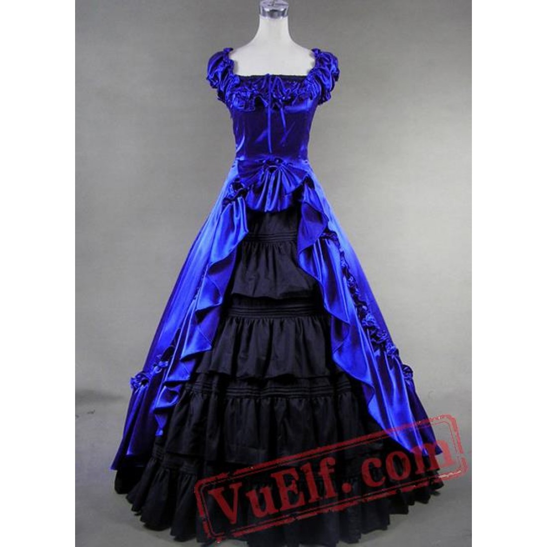 Royal Blue Victorian gown costume