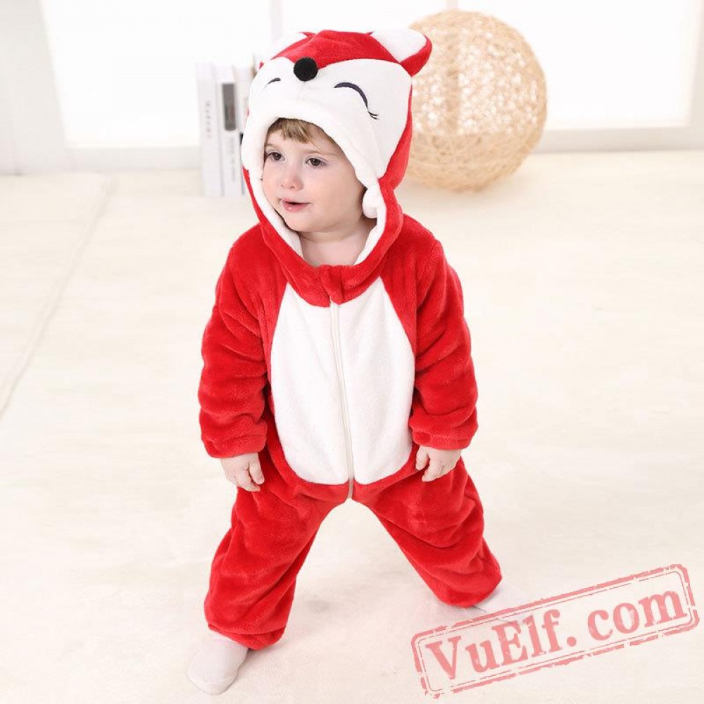 Baby Cute Red Fox Kigurumi Onesie Costumes for Sale