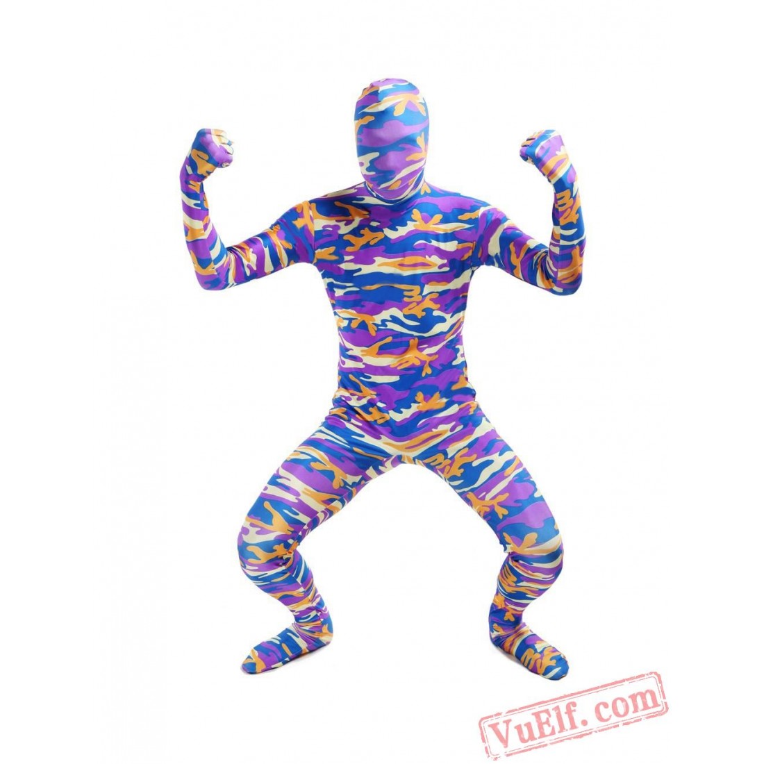 Purple Full Body Costumes Lycra Spandex Bodysuit Zentai Suit