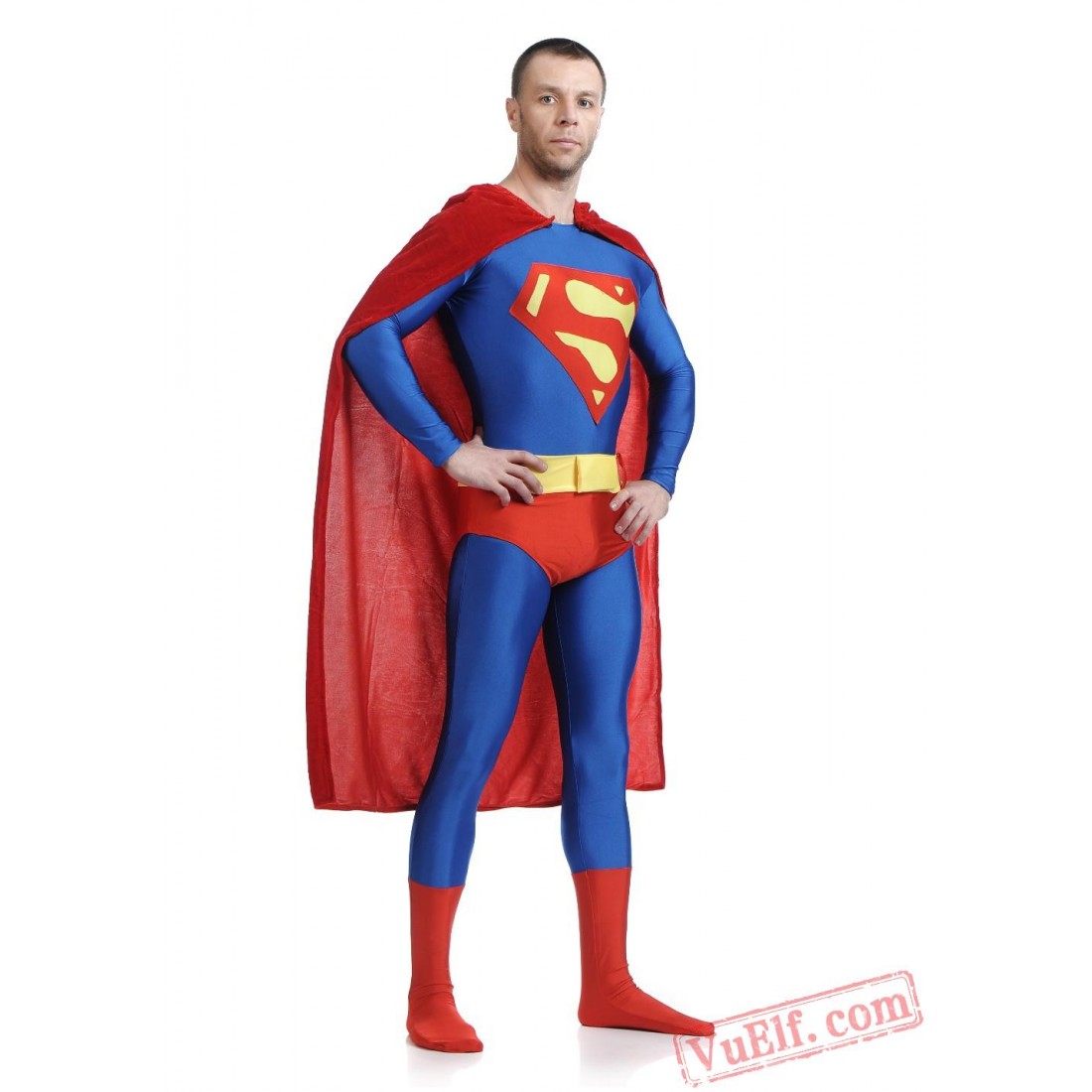 Superman Costumes - Lycra Spandex Bodysuit 