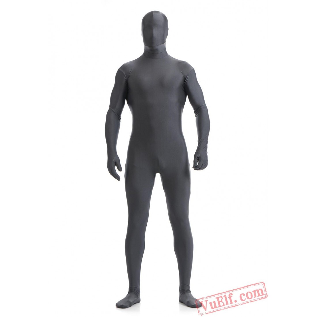Funny Dark Gray Lycra Spandex Bodysuit Zentai Suit